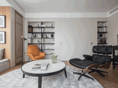 110m²简约大气现代风，没有沙发、电视的客厅竟如此高端！