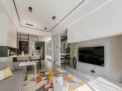 106平简约风三居，超有范儿的空间设计