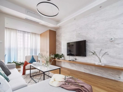 1.5m榻榻米床+衣柜，85㎡北欧小家卧室收纳让人羡慕！