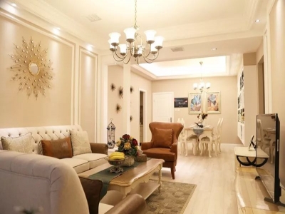 米色+白色装107㎡简欧新家，想马上就拎包入住！