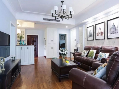 120㎡美式三室，全屋铺木地板，沉稳又大气！