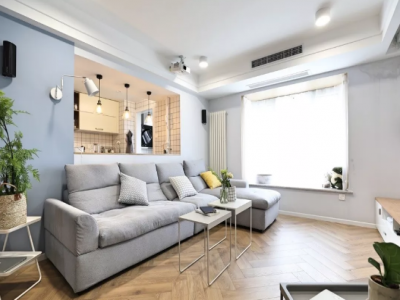 参观同事新房，头一次见吧台隔断客厅，电视柜真实用！