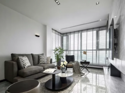 130㎡黑白灰的复式住宅