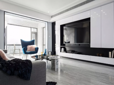 148平的现代简约风三居室，卧室里的衣帽间让人羡慕